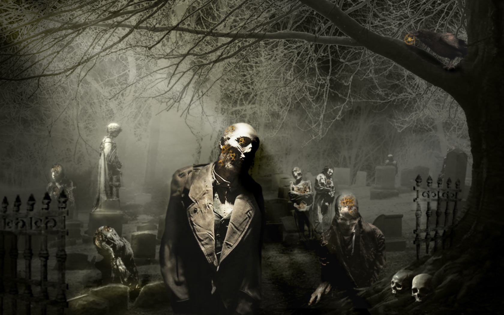 Dark Zombie Horror Wallpaper