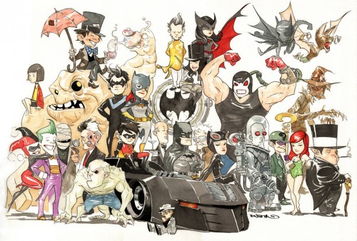 Chibi Batman Character Collage Wallpaper Ic Books Awesome Things