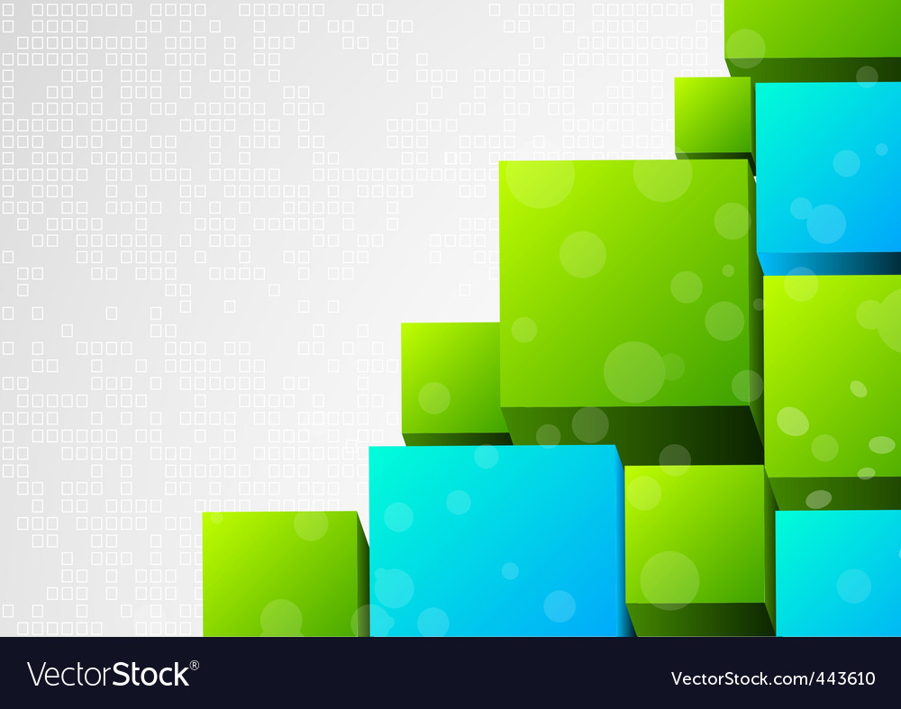 Abstract 3d Background With Block Royalty Vector Image