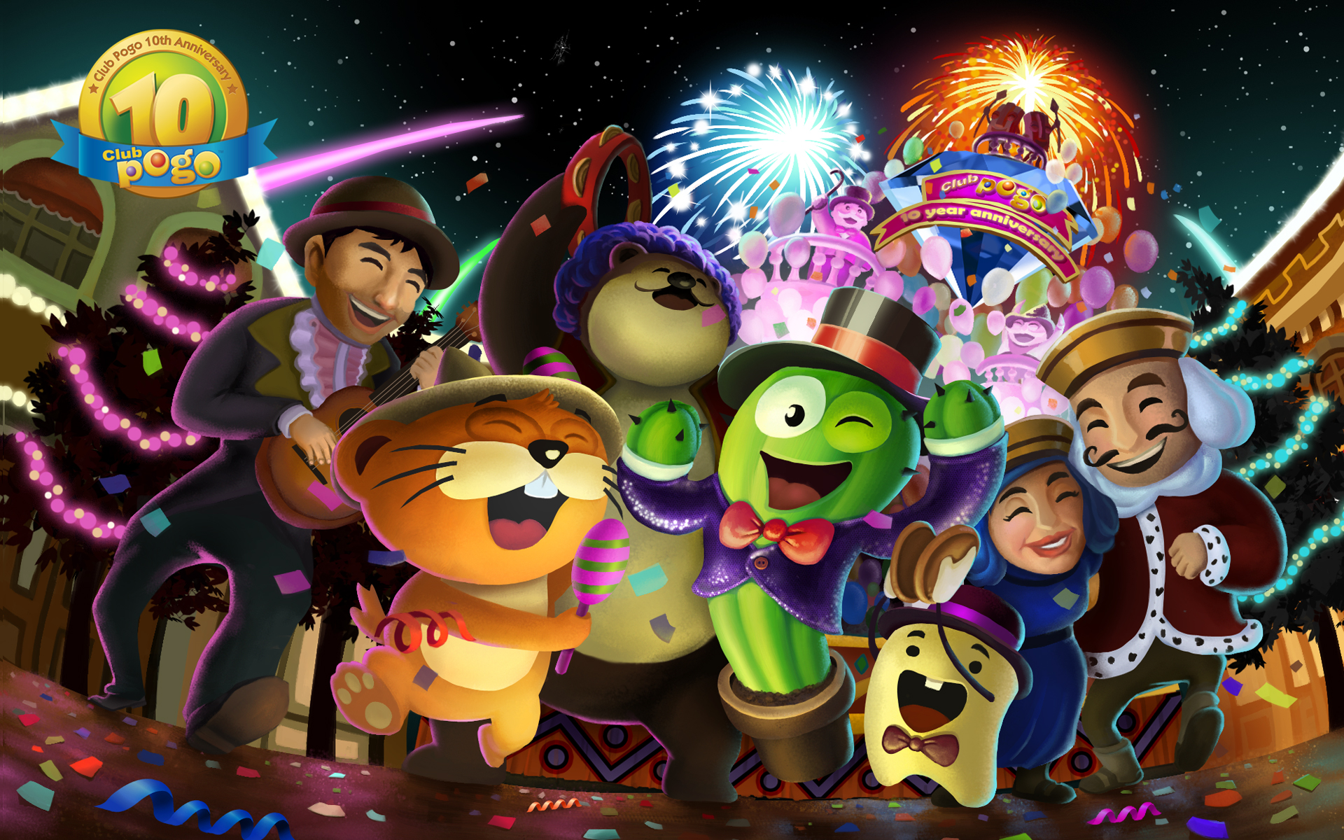 Deck Out Your Desktop With A Club Pogo Year Anniversary Wallpaper