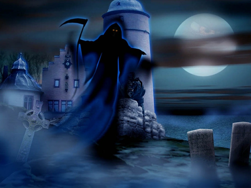Graveyard Reaper Abstract Fantasy HD Desktop Wallpaper