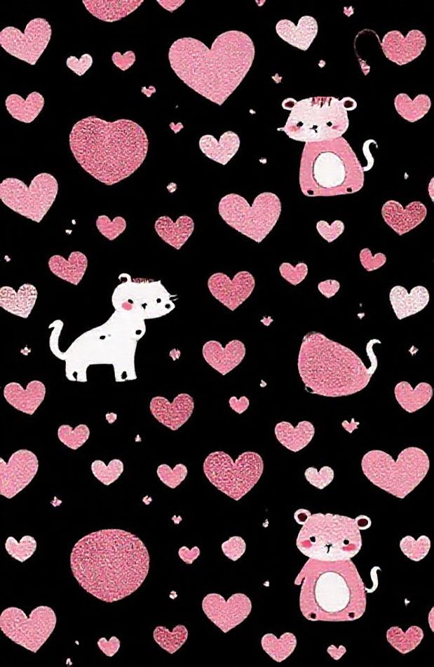 Cute Black And Pink Wallpaper