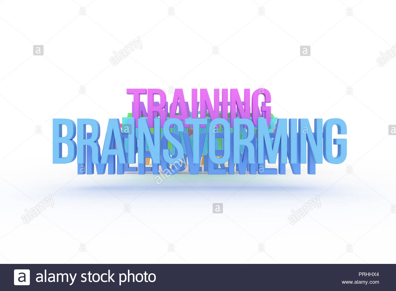 Training Brainstorming Business Conceptual Colorful 3d Words