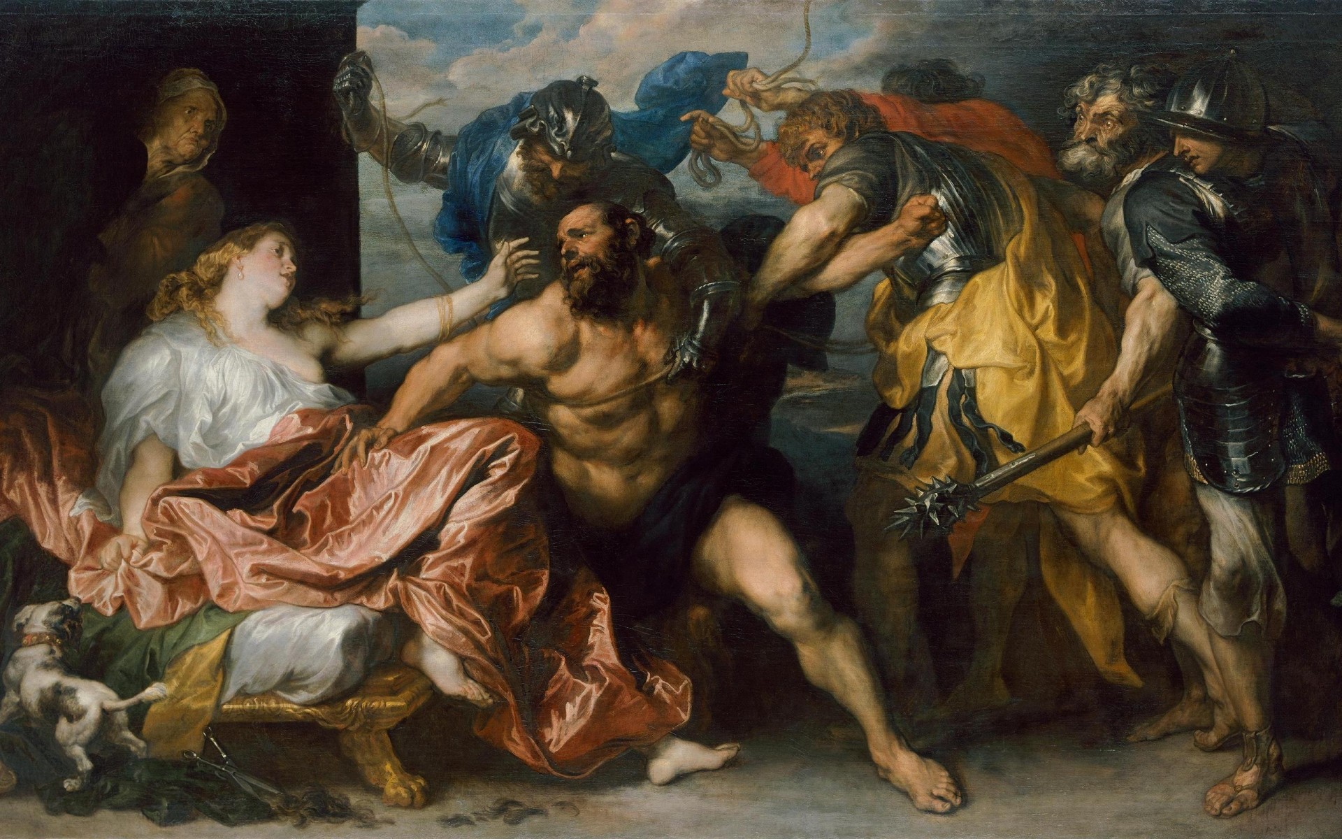 The Taking Of Samson Painting Android Wallpaper
