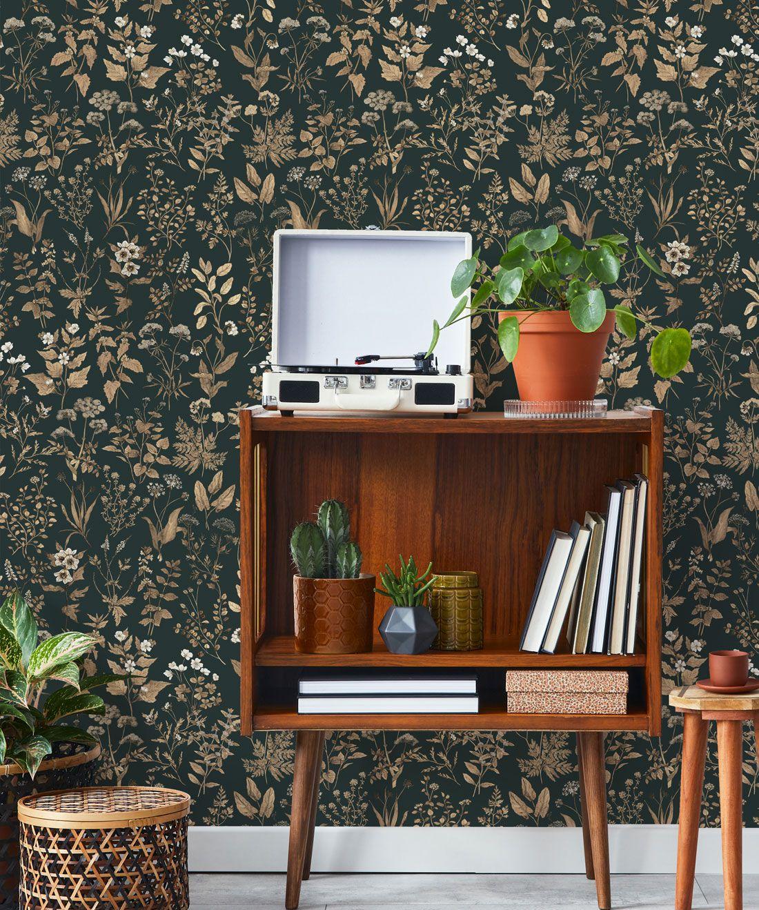 Herbarium Antique Herbal Floral Wallpaper Milton King
