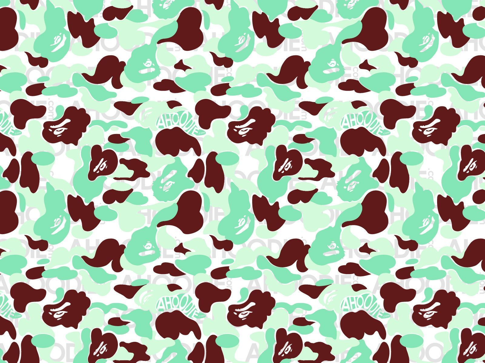 Yellow Bape Camo Wallpaper On