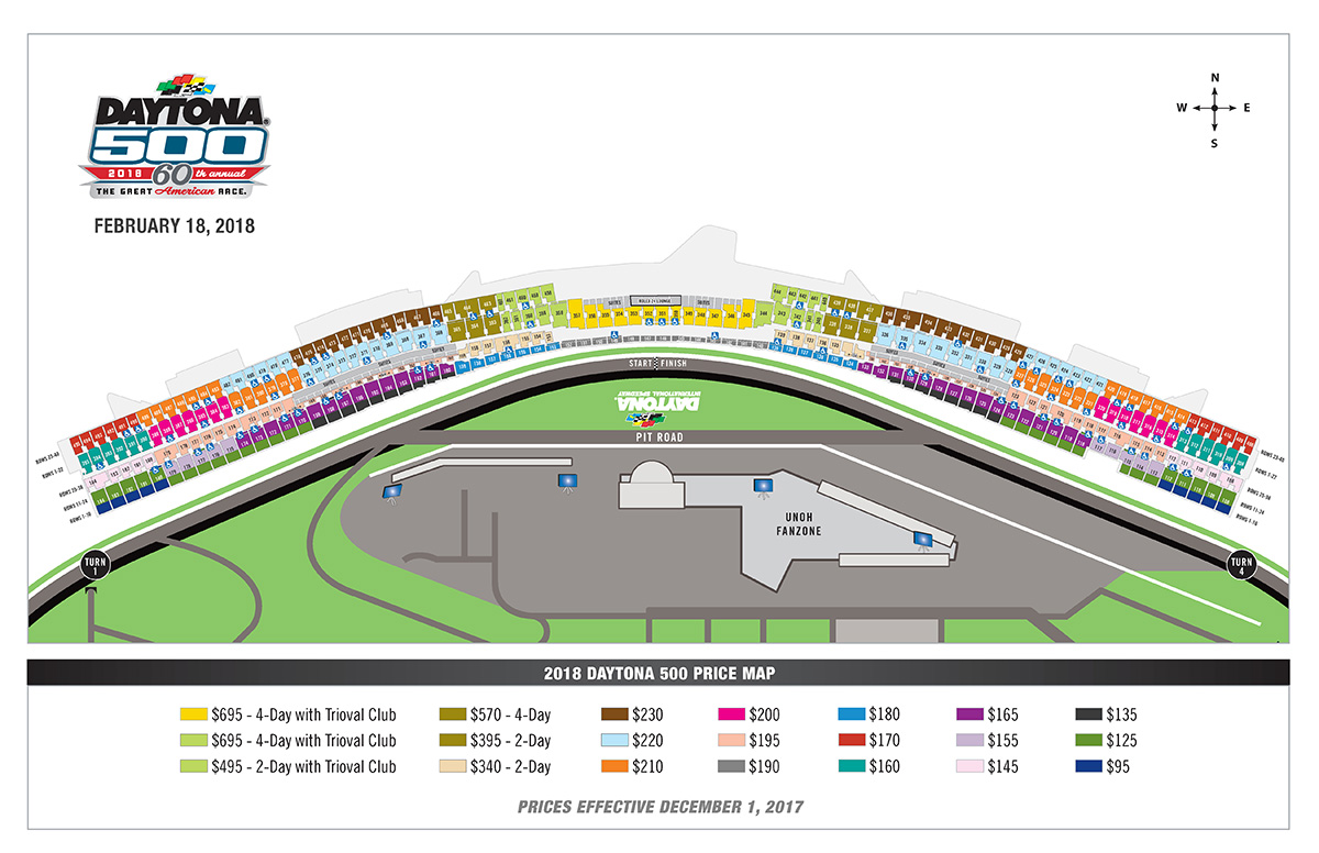Daytona International Speedway Parking Map