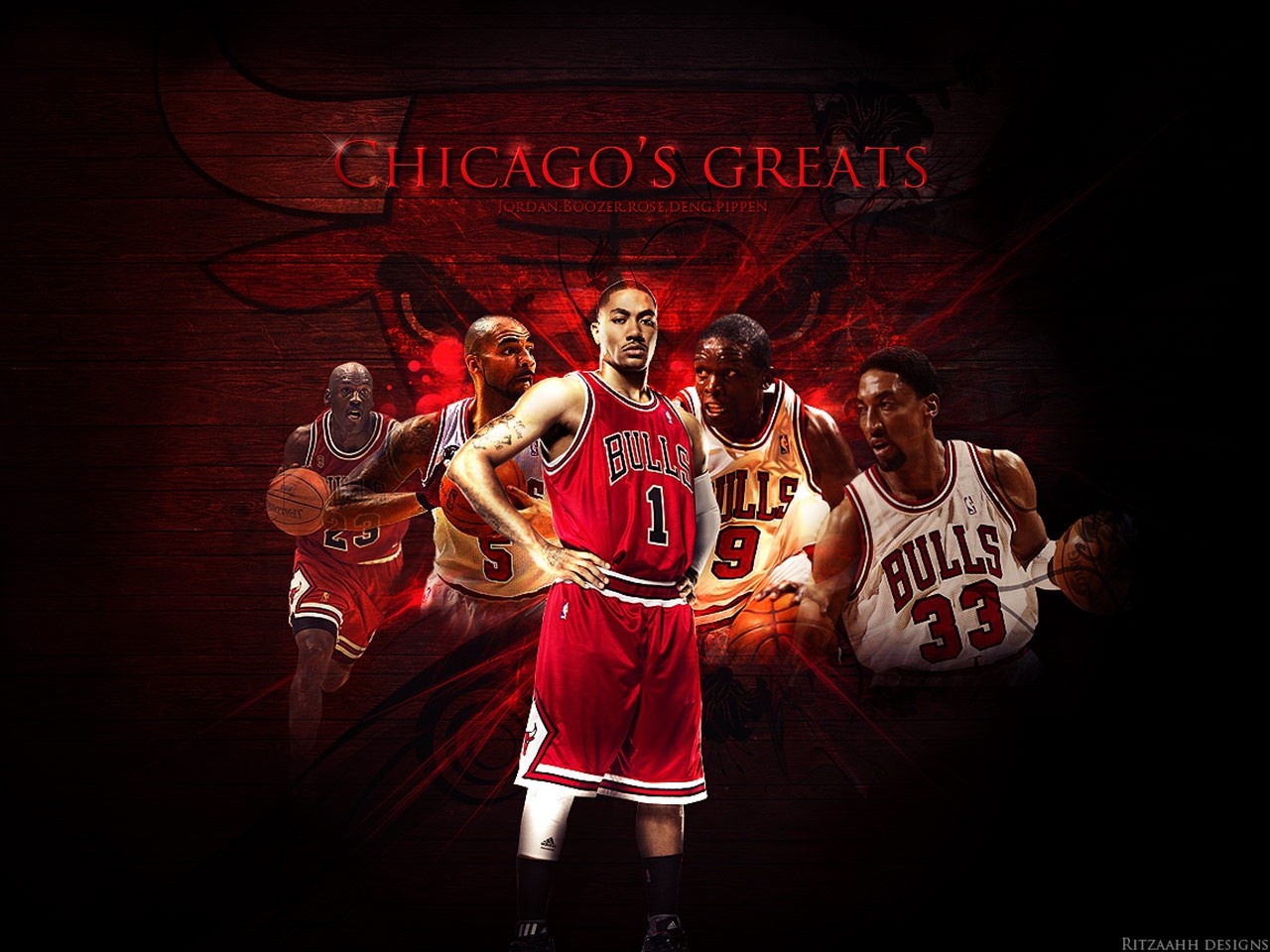 Chicago Bulls Greats Wallpaper Desktop Imagebank Biz