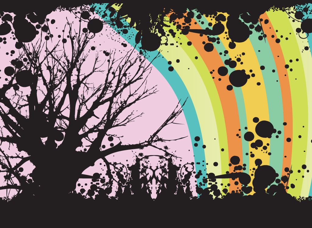 Edgy Background Vector Abstract Tree Background