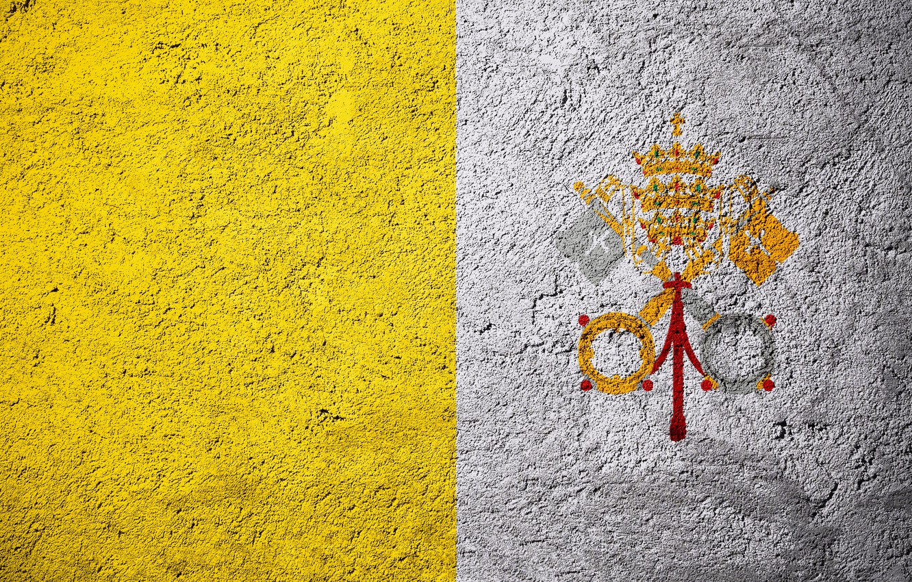 Wallpaper Europe Vatican City Stone Background Flags On