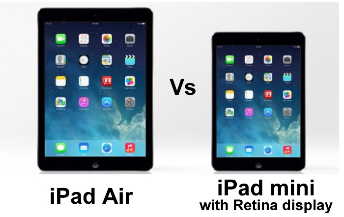 And Contrast The iPad Air Mini With Retina Display