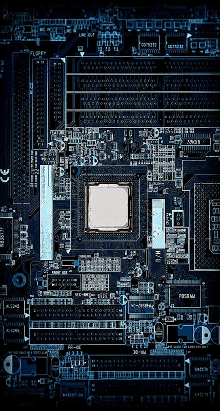 Microelectronic Chipset As a Background. Blue Color Stock Photo - Image of  wallpaper, motherboard: 198061534