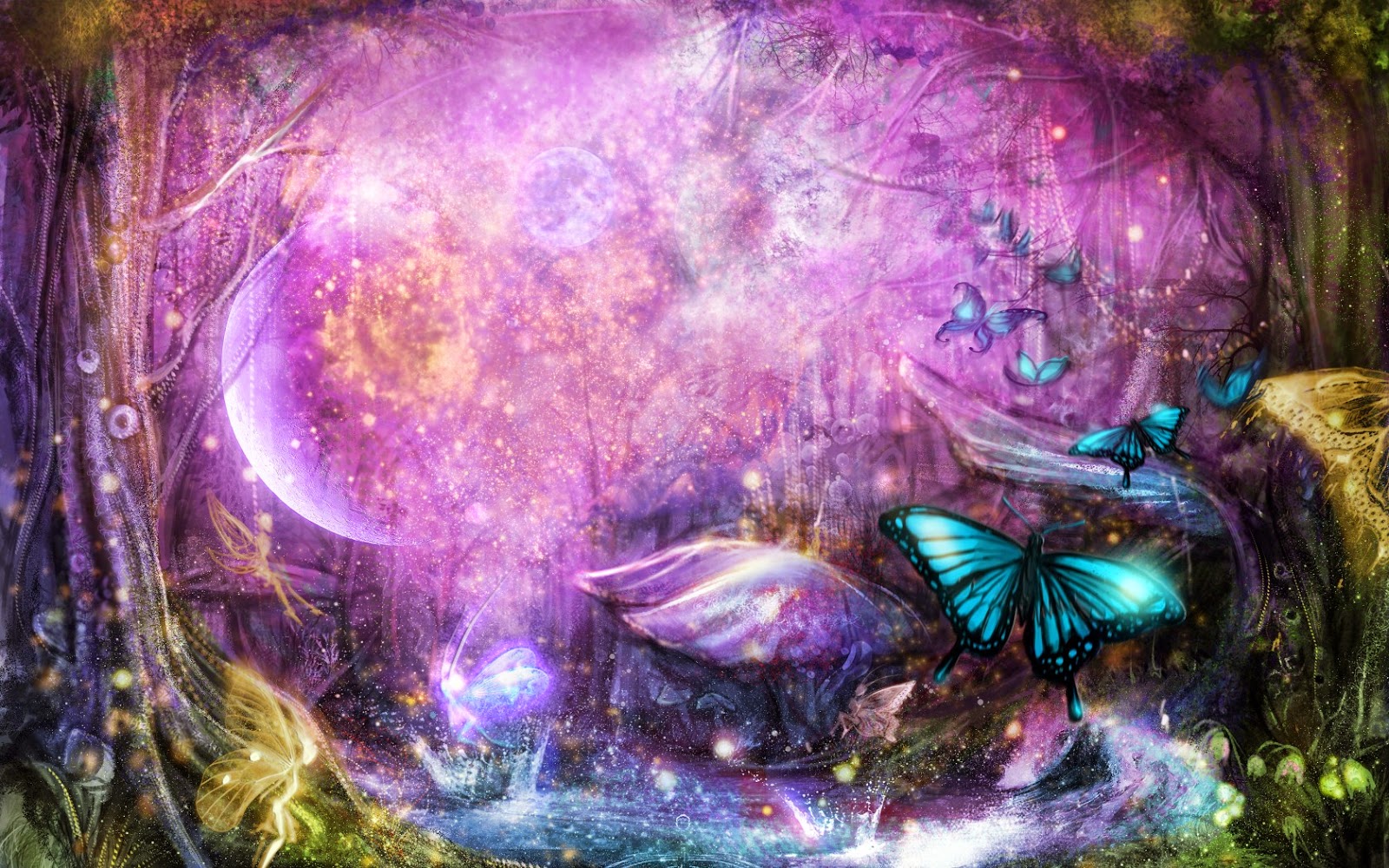 Colorful Butterfly Designs Background For Desktop Abstract