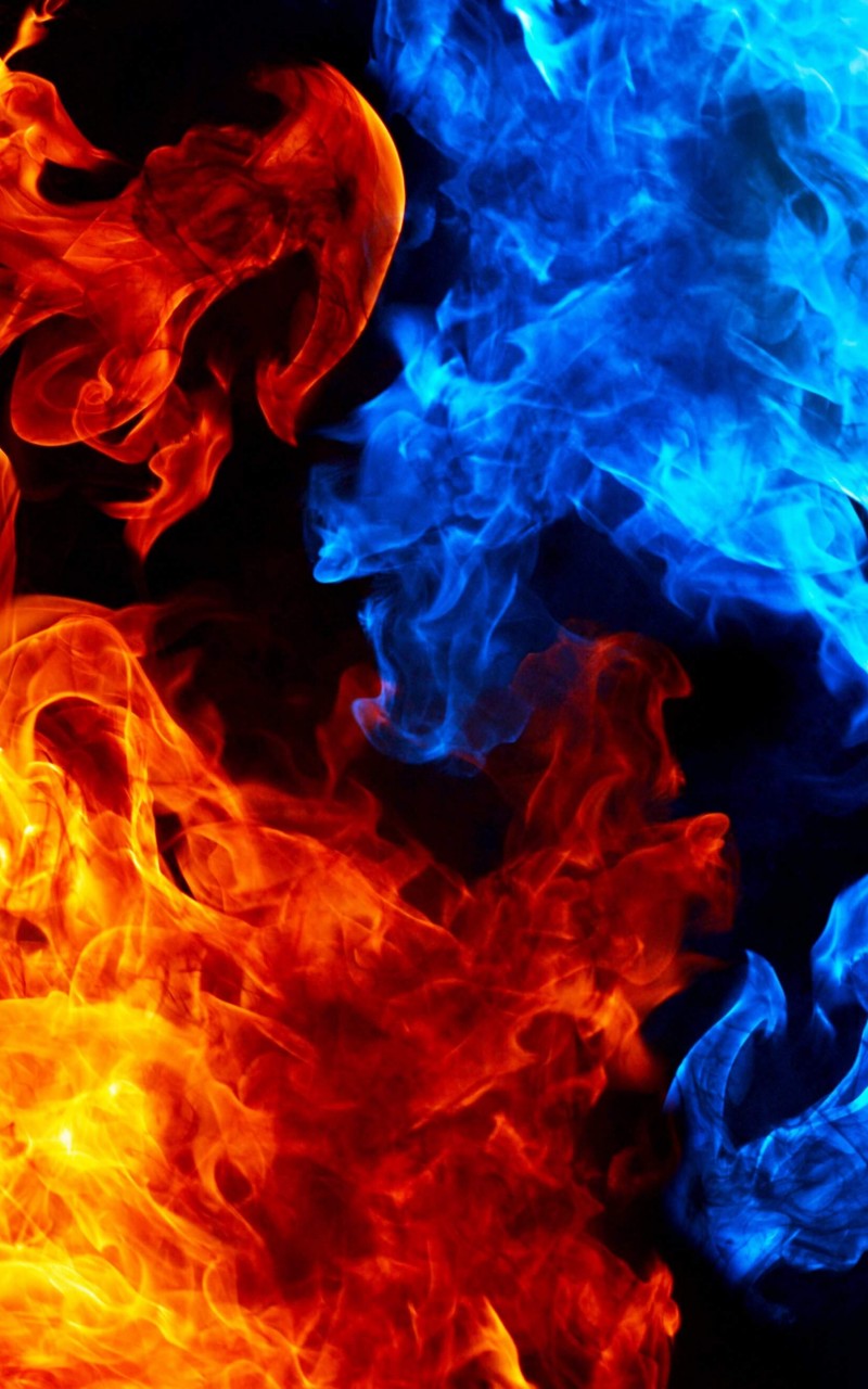Blue And Red Fire HD Wallpaper For Kindle HDwallpaper