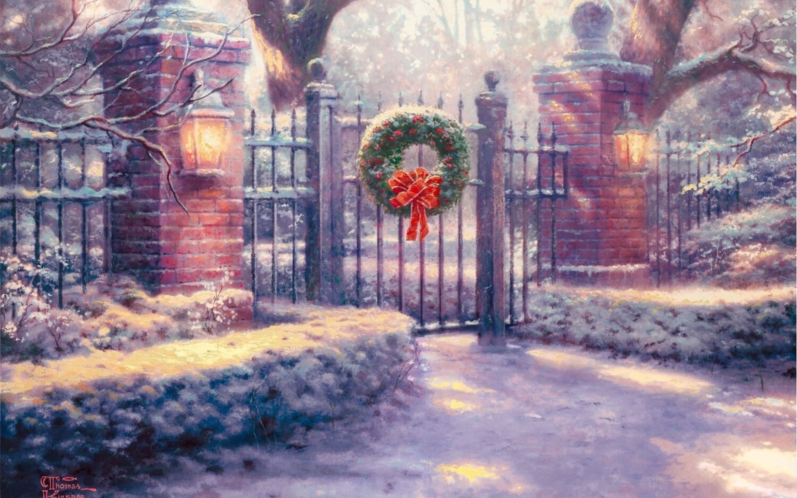 Thomas Kinkade Christmas Wallpapers - WallpaperSafari