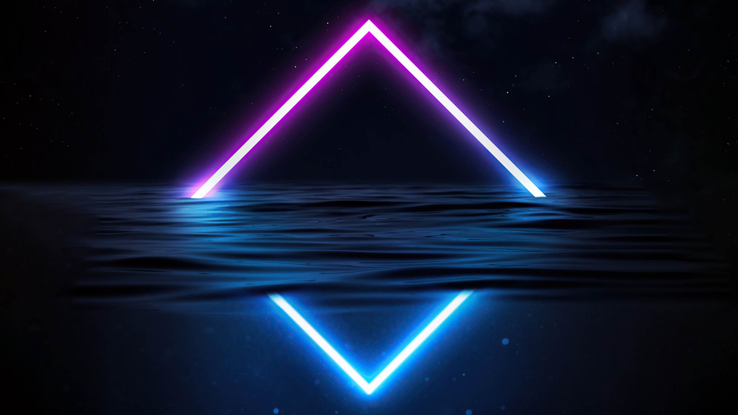 Glowing Triangle Neon 1440p Resolution HD 4k Wallpaper Image Photos And
