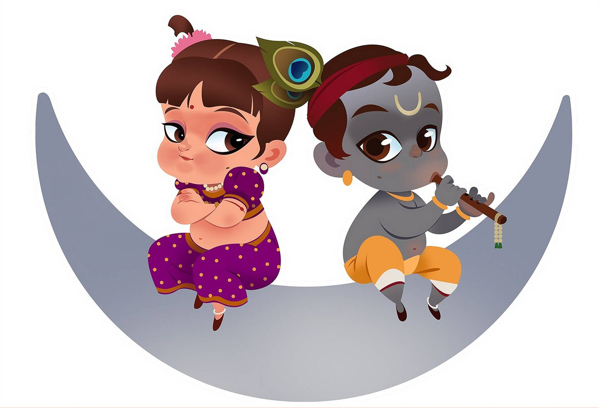 Cute Radha Krishna Wallpaper