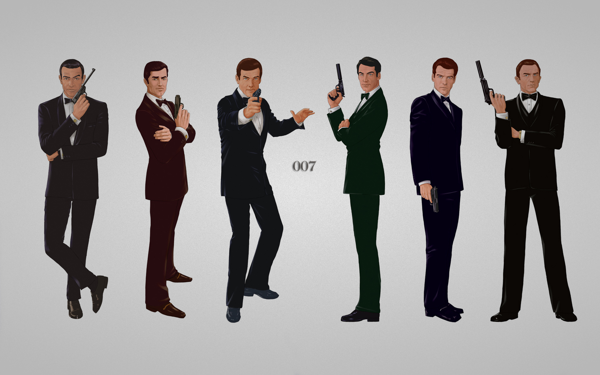 James Bond Wallpaper Guns Suits Widescreen HD Desktop