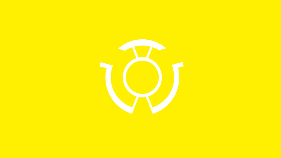 Yellow Lanterns Symbol Minimalistic Wallpaper by SpokeTheBear on