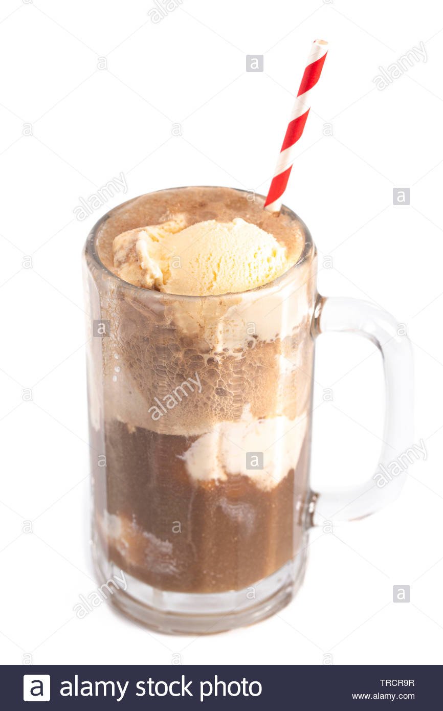 Free Download Root Beer Float Isolated On A White Background Stock 