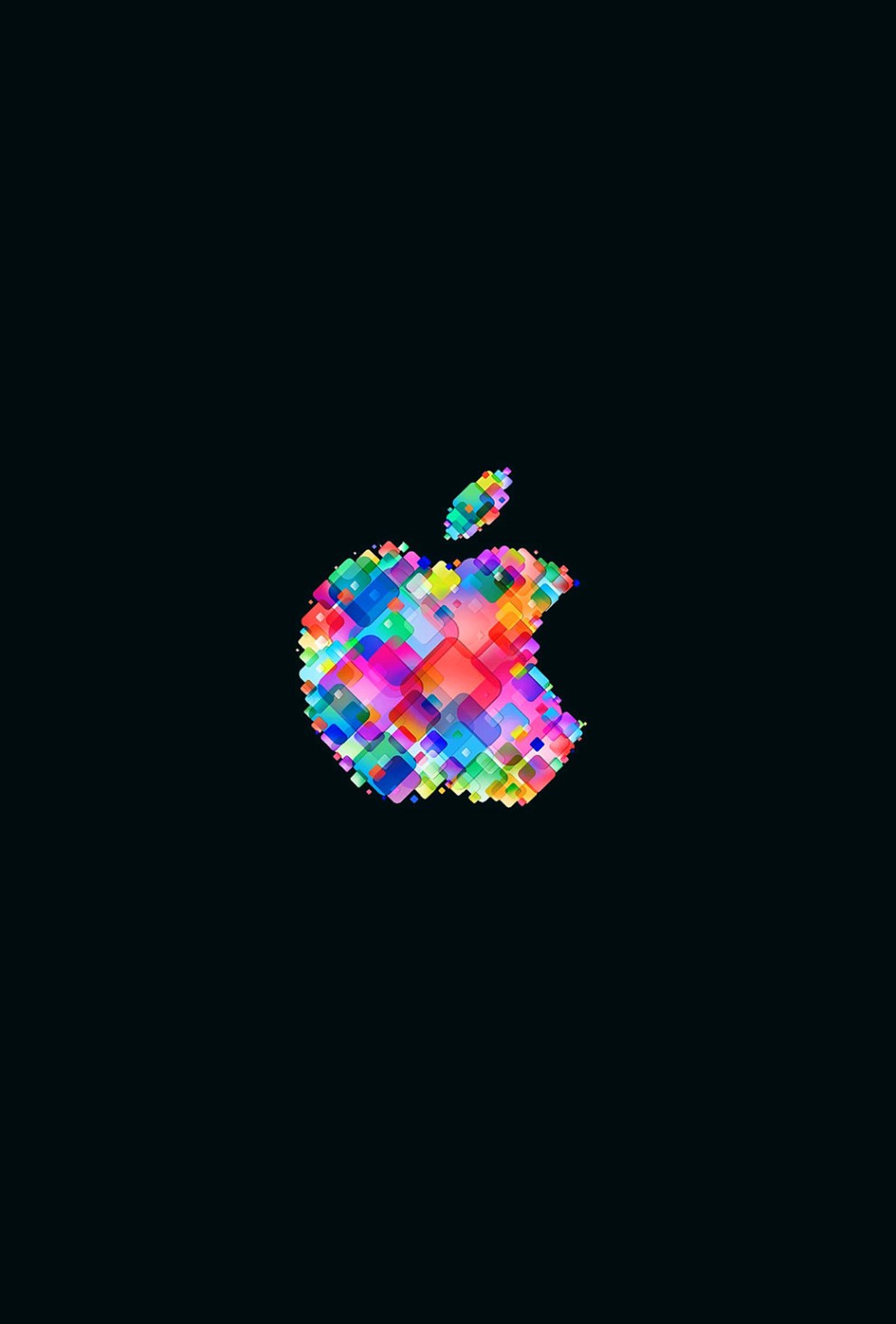 Wallpaper iPhone Logo Apple Warna Warni