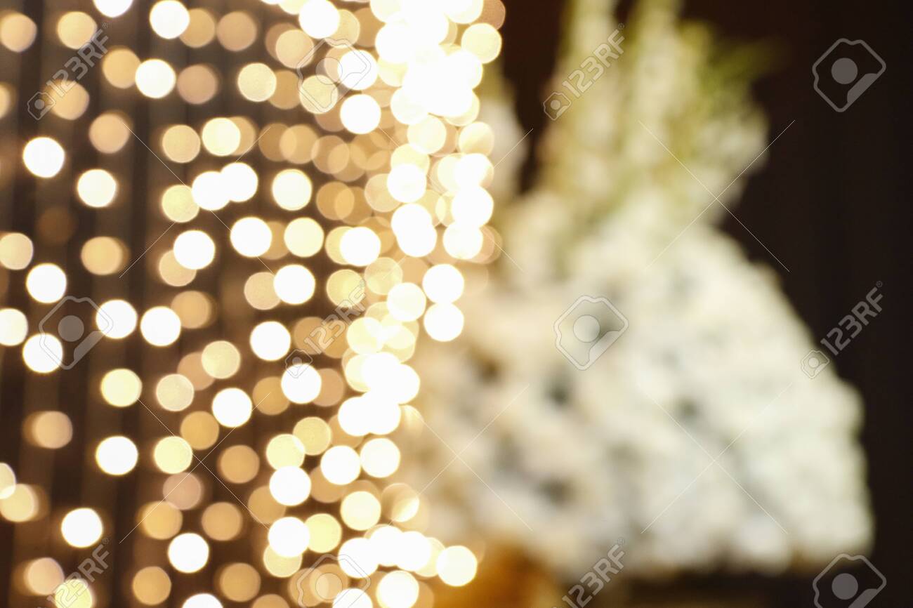 Blurred Lights Background Christmas Balls Abstract