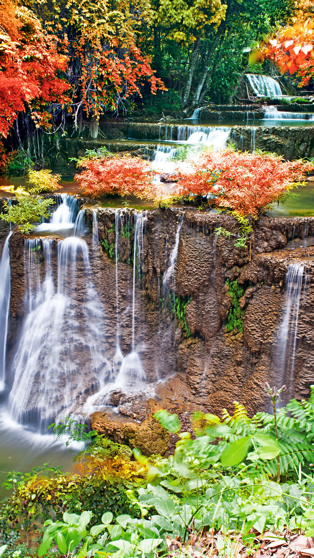 Waterfall Autumn 4k Ultra HD Wallpaper