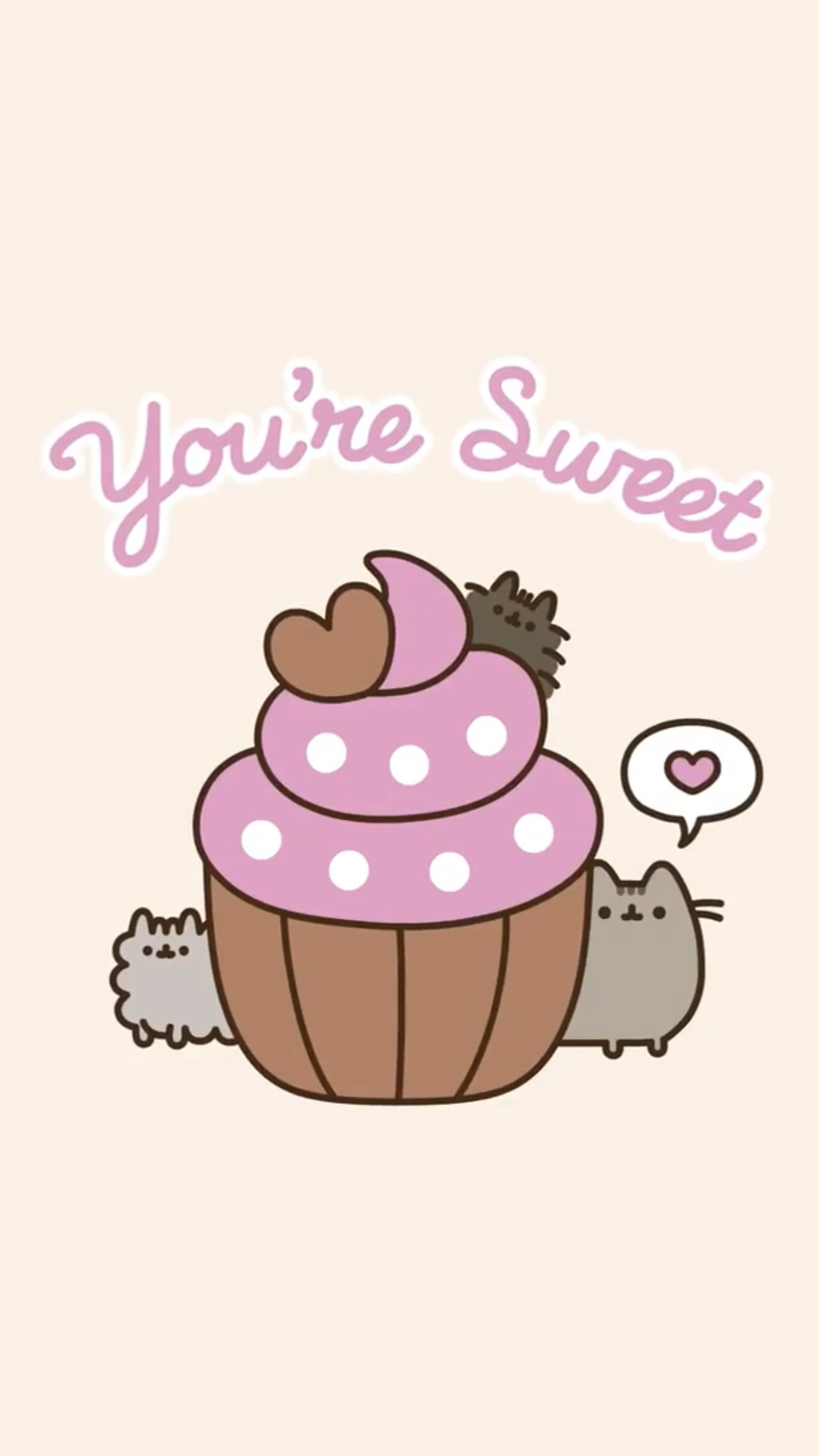 Pusheen The Cat iPhone Wallpaper Valentine S Day Hearts With