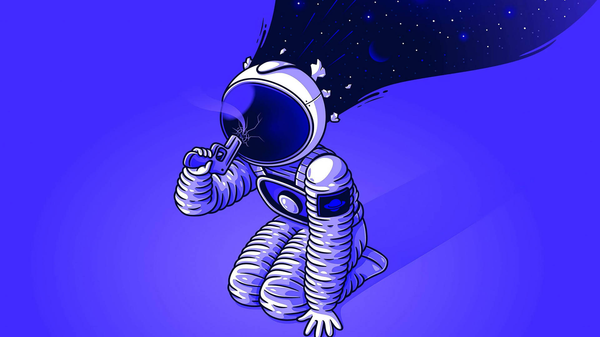 Cartoon Astronaut Wallpaper