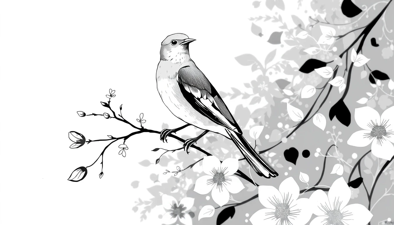Black And White Bird Wallpaper