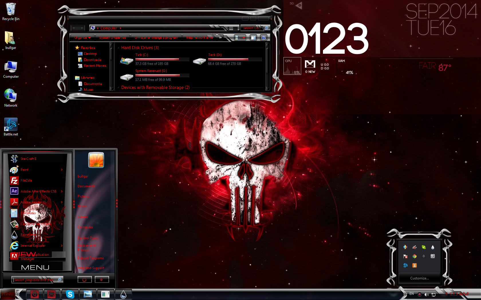 Skull Wallpaper For Windows Red Skulls Theme