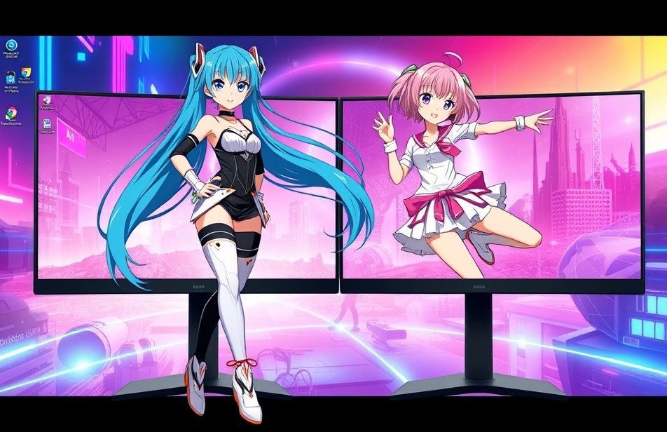 Dual Monitor Wallpaper Girls