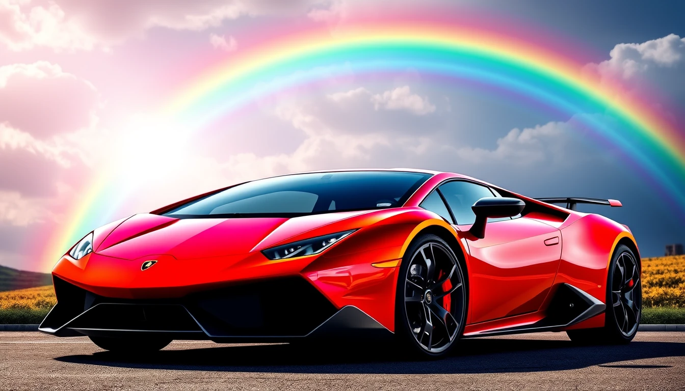 Rainbow Lamborghini Wallpaper