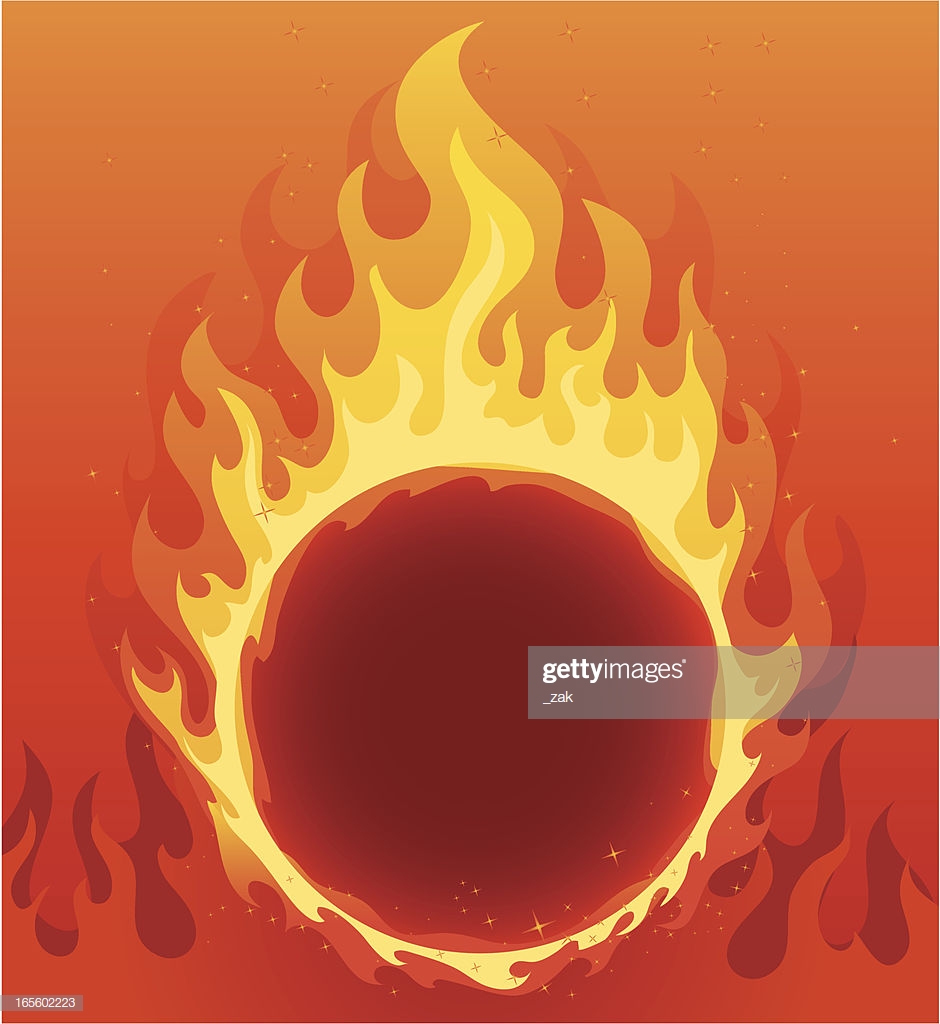 A Flaming Ring Of Fire Background High Res Vector Graphic Getty