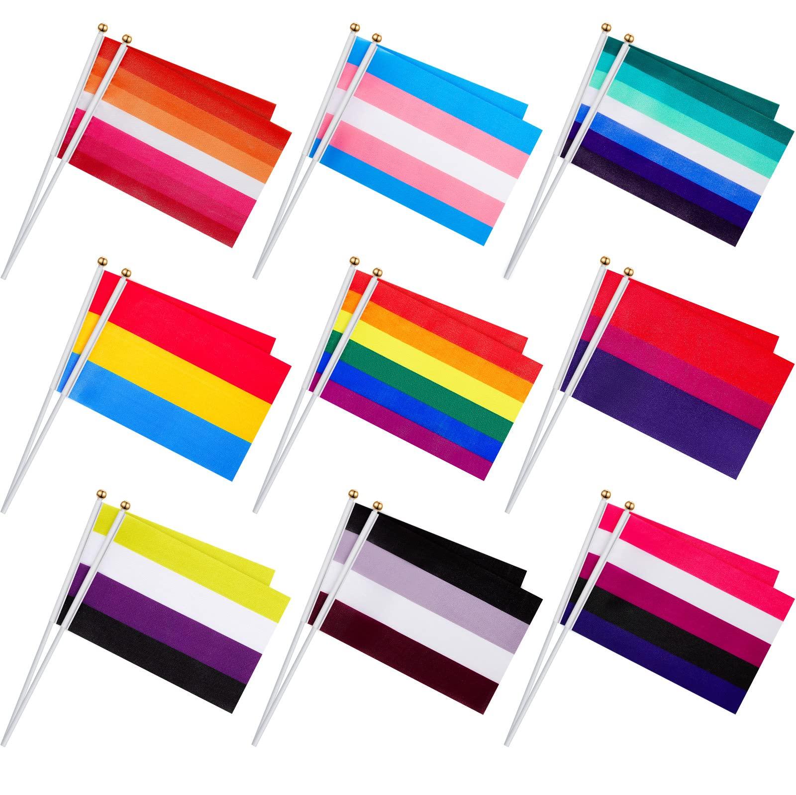 Amazon Pieces Rainbow Pride Flag Bisexual Mini Gay Stick