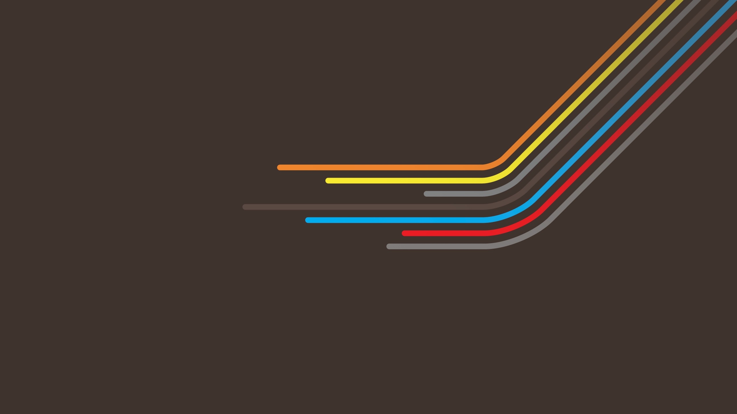 Retro Style Colorful Lines Vector Wallpaper HD
