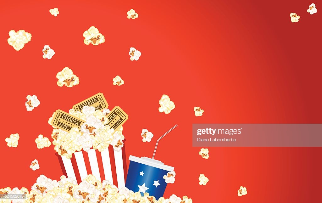 Movie Theatre Template Background Popcorn Soda Tickets High Res