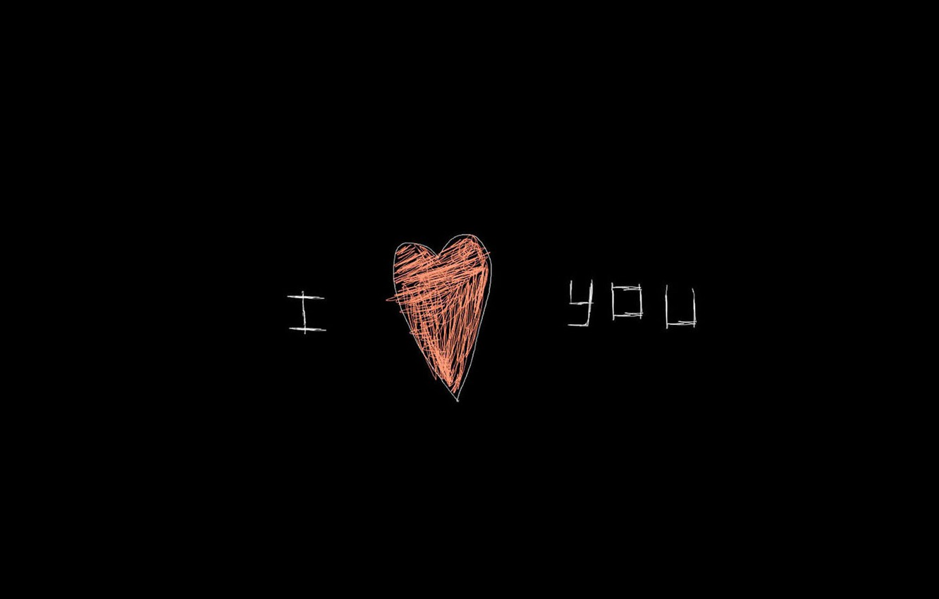 Wallpaper The Inscription Black Heart Figure Drawing Love
