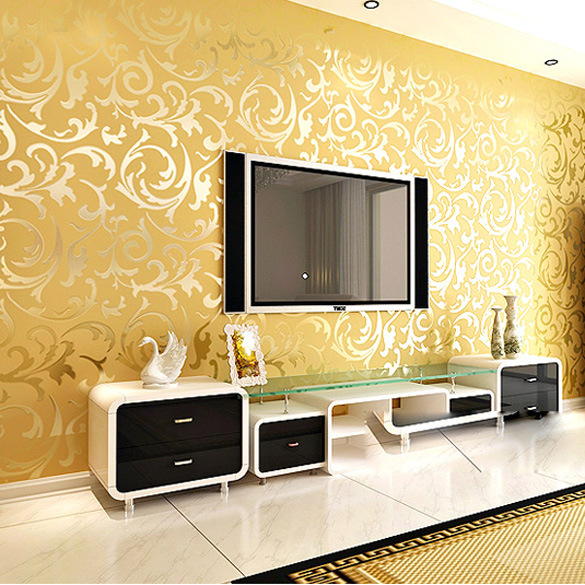 com Buy High End 10M Luxury Embossed Patten Textured PVC Wallpaper 585x585
