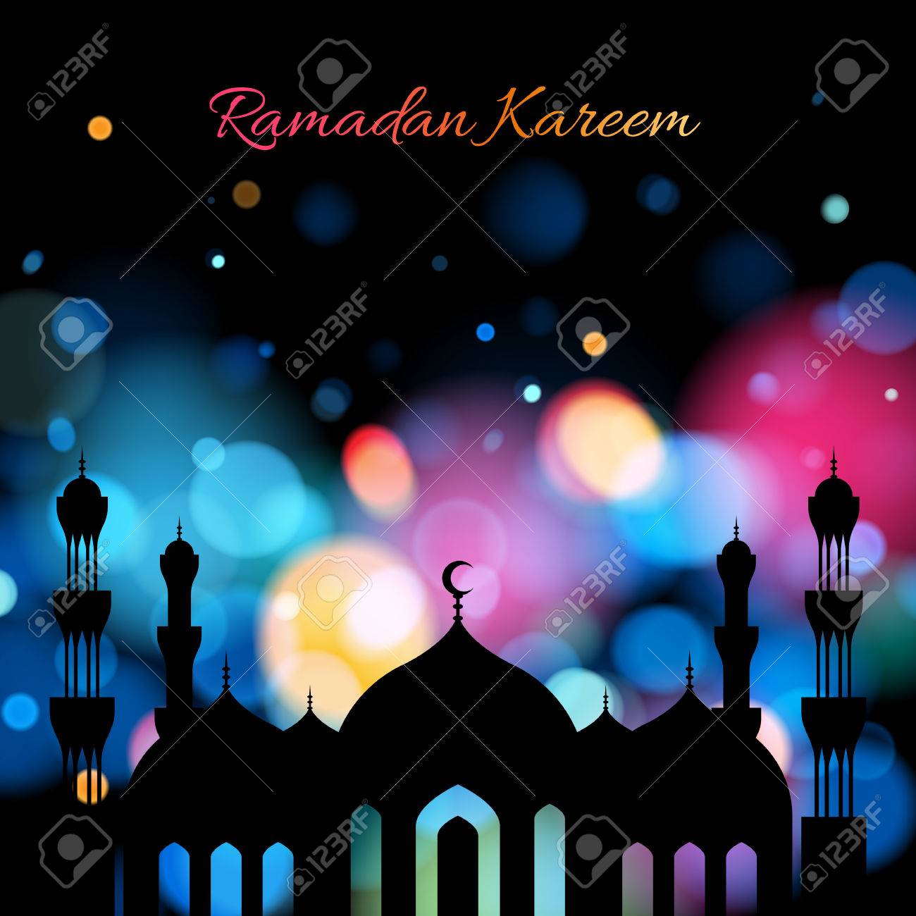 Ramadan Kareem Ramadan Background Colorful Design Illustration