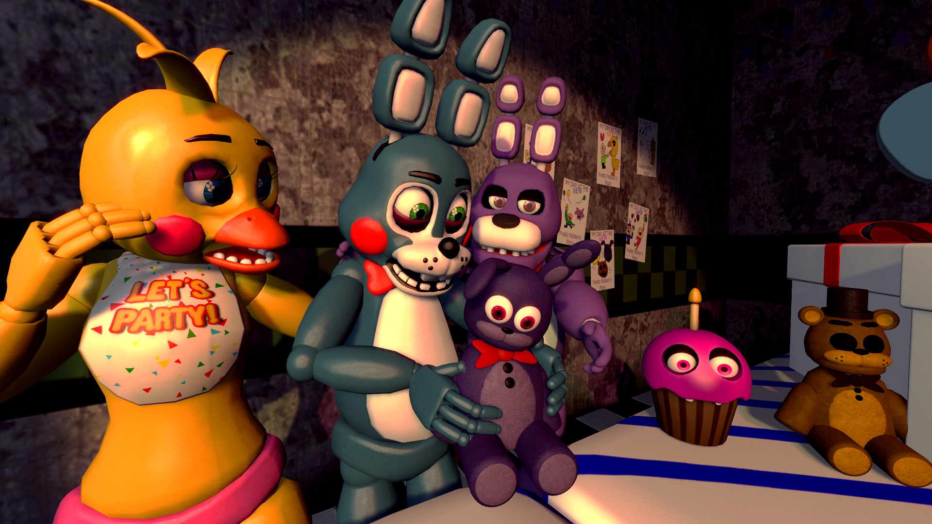 Фото аниматроников из fnaf 2