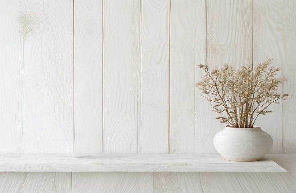 White Wood Background Wallpaper