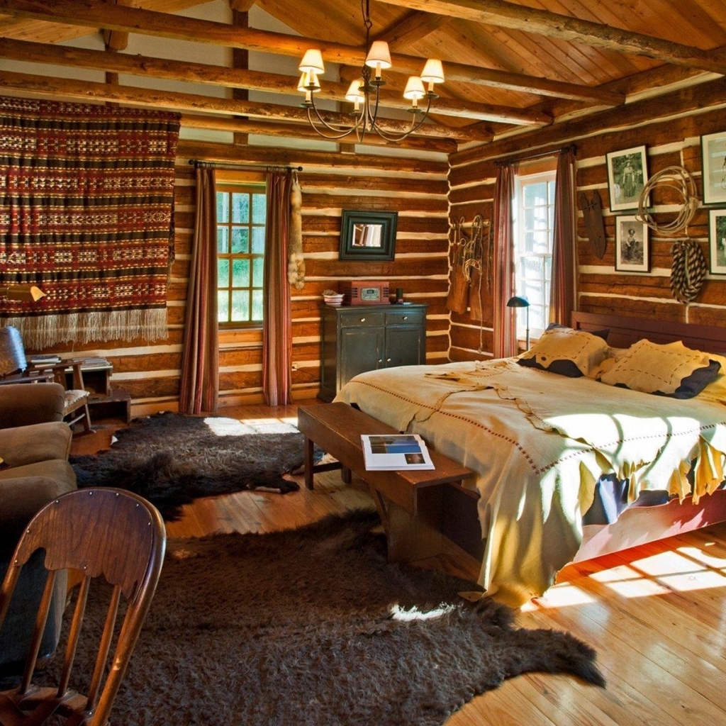 Log Cabin Bedroom Suite HD Wallpaper