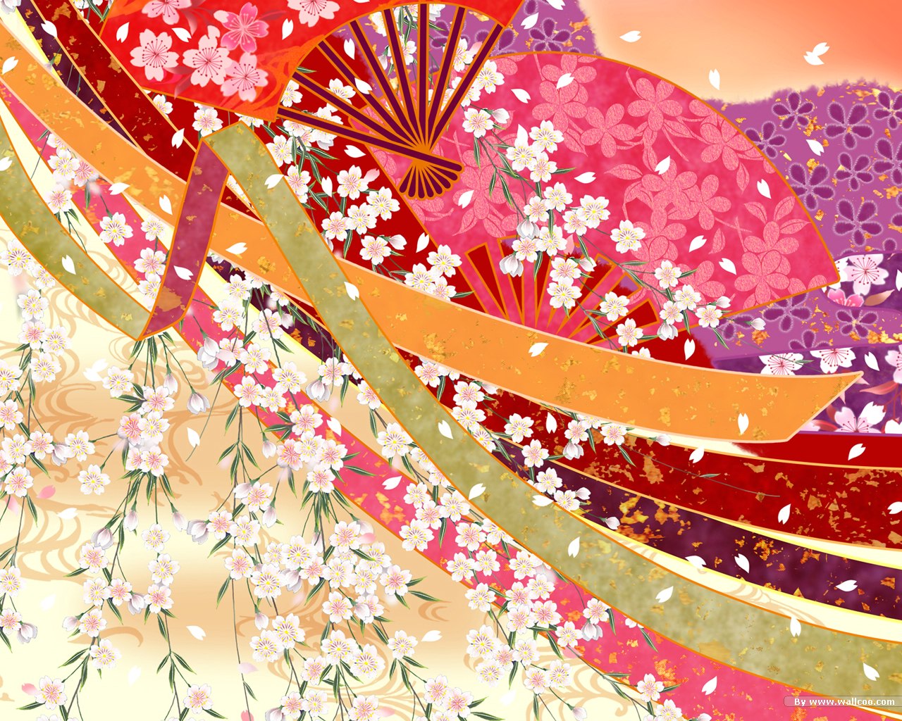 Colorful Patterns In Japanese Kimonos No Wallpaper