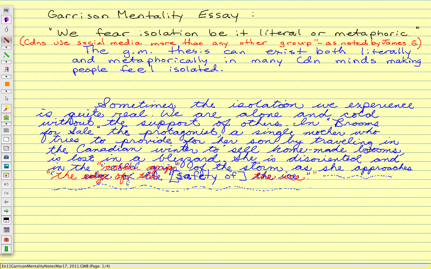 essay on yellow paper