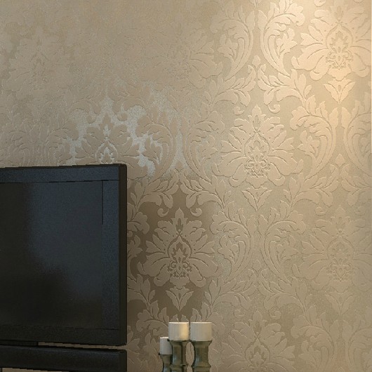 Non woven metallic wallpaper modern background wall wallpaper damask