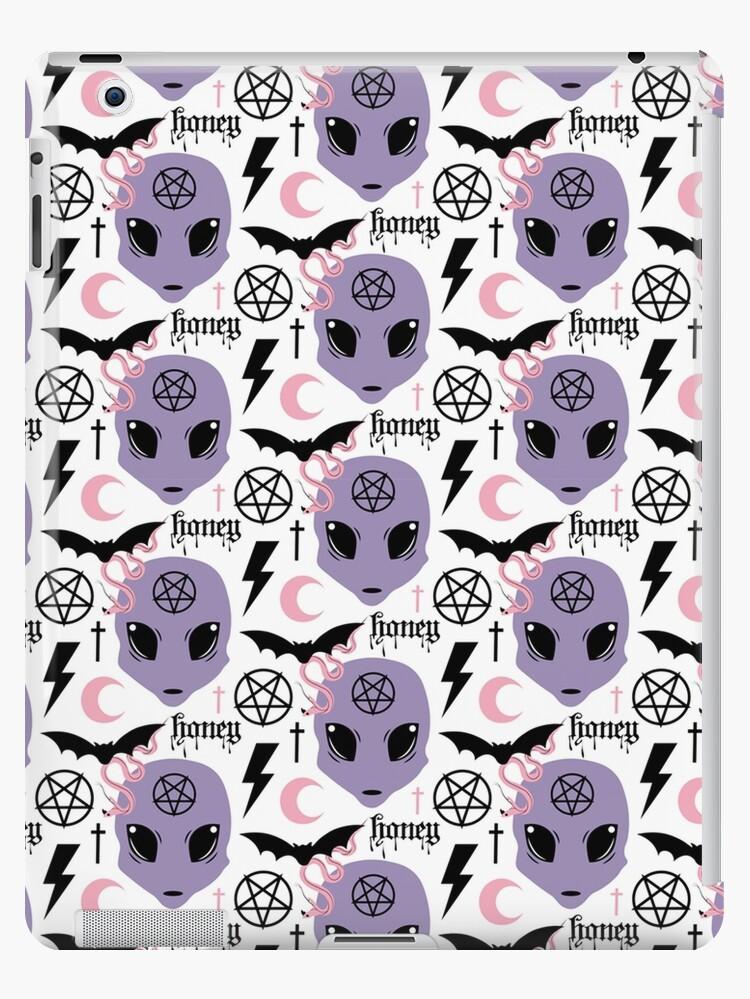 Dead Inside Pastel Goth - Creepy Cute Girl / pink background | Poster