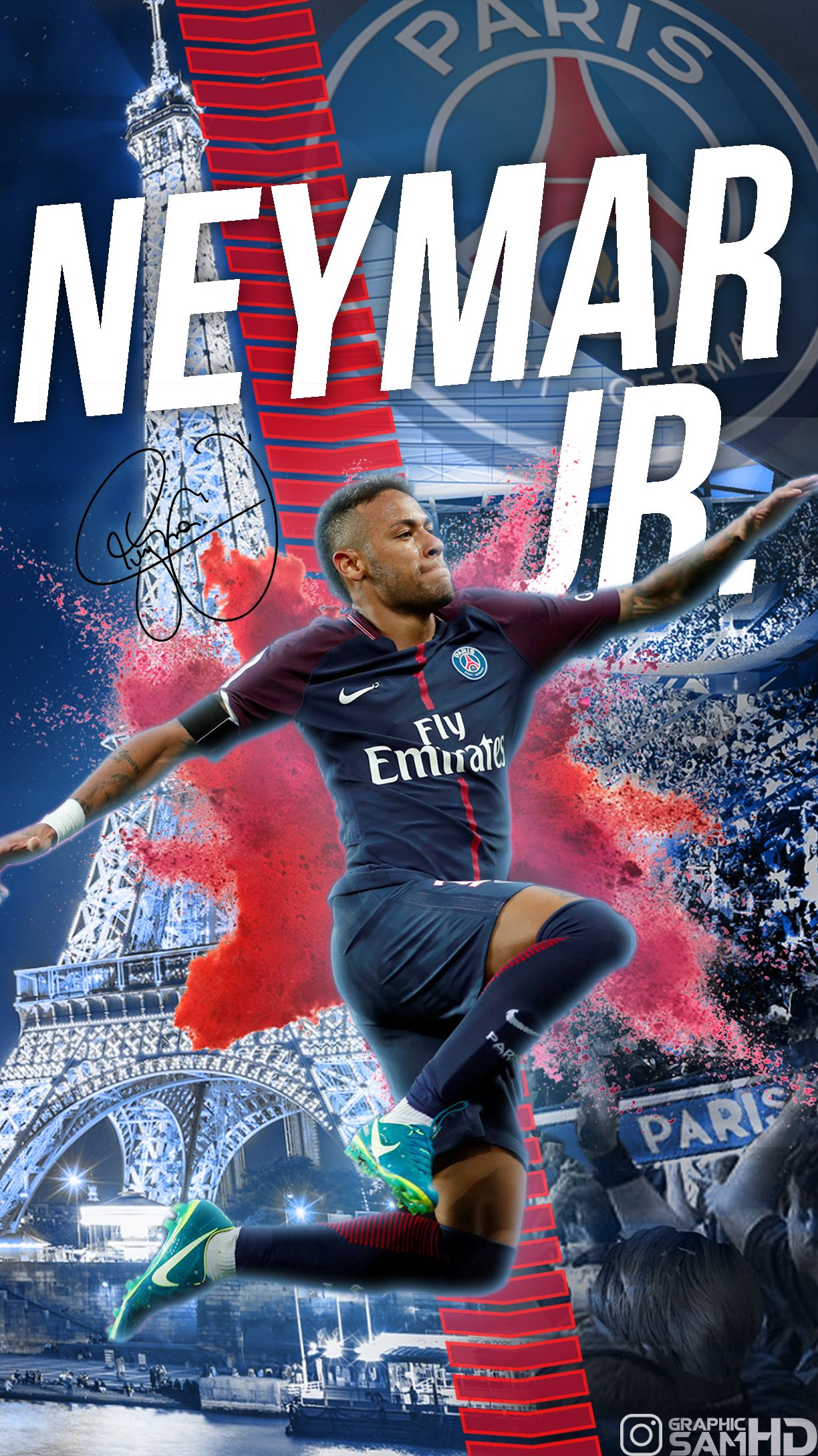 Neymar Jr PSG Phone wallpaper 20172018 Neymar jr Neymar