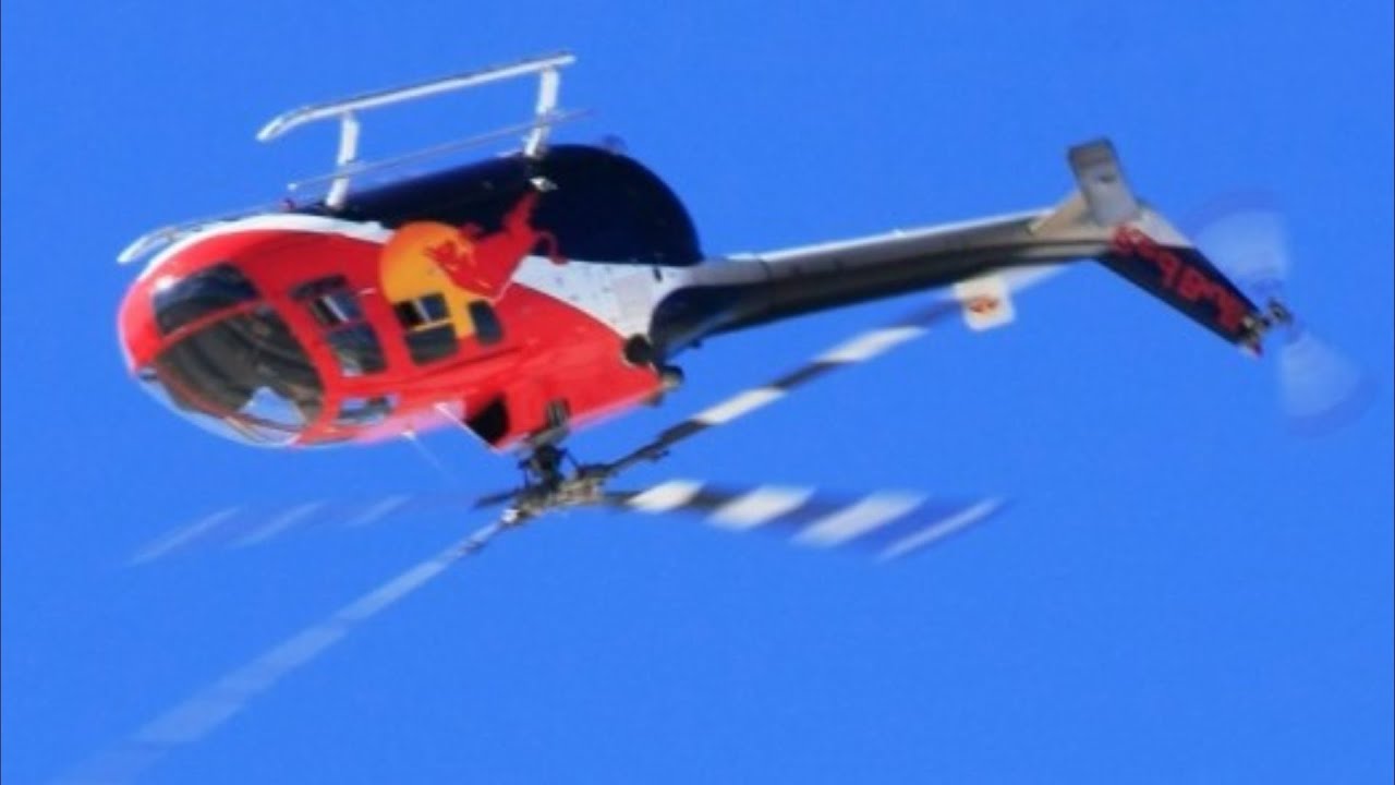 Red Bull Bo 105 Helicopter Loops Rolls and Aerobatics Airshow
