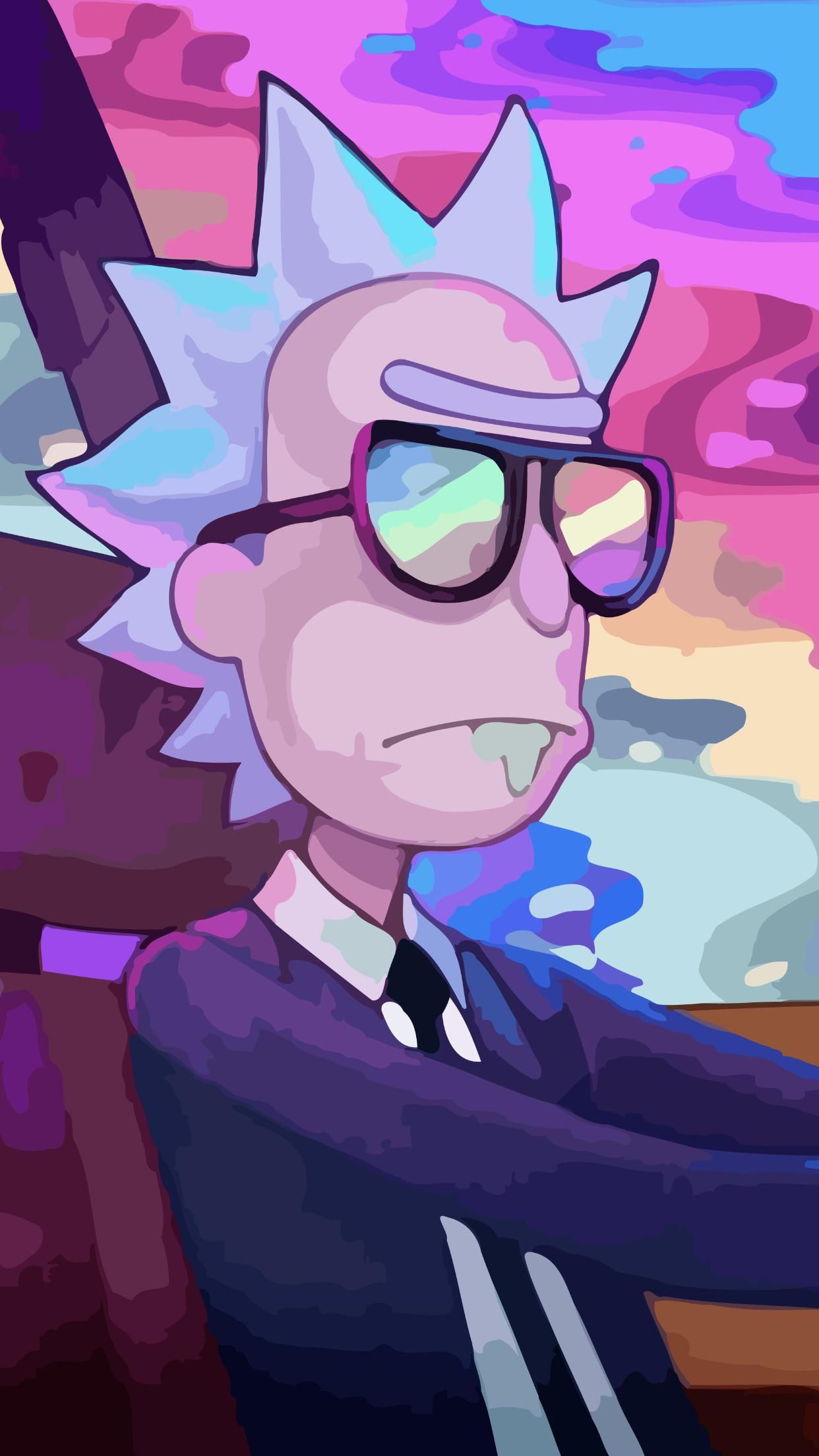 Here Is A Nice Trippy Rick Wallpaper For Mobile Phones Enjoy